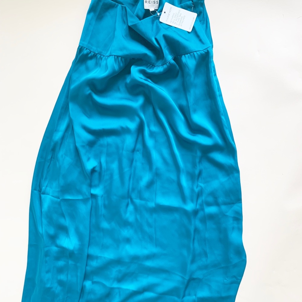 Reiss Emerald Satin Skirt